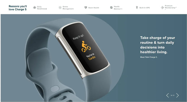 Fitbit Charge 5 Fitness Activity Tracker| Contour Fitbits