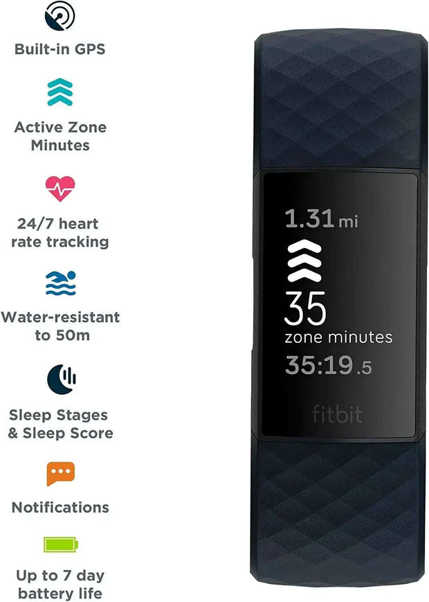 Fitbit Charge 4 Smart Watch Fitness Tracker- Contour Fitbits