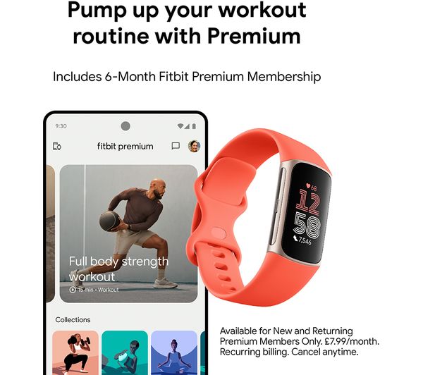 Fitbit Charge 6 Health+ Fitness Activity Tracker| Contour