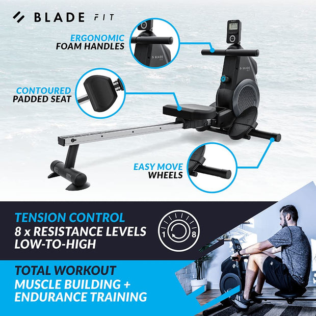 Bluefin Fitness Blade FIT Rowing Machine|Kinomap Integration