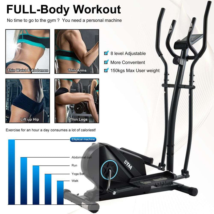Elliptical Home Cross Trainer digital display Heart rate monitor