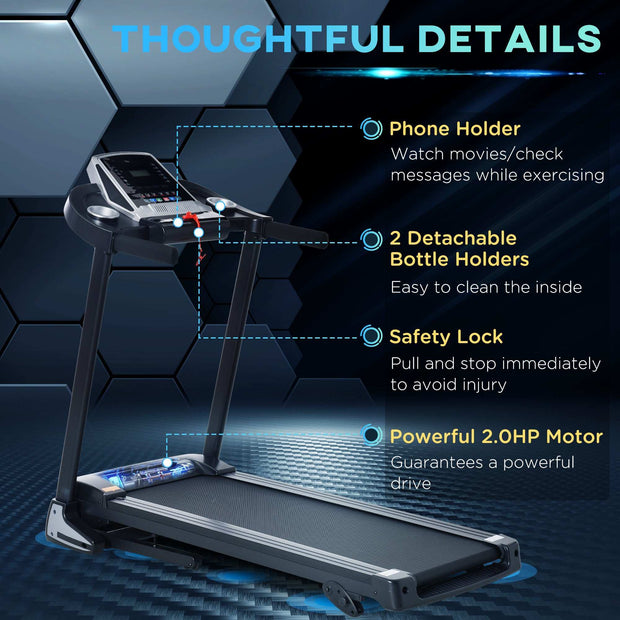 HOMCOM Motorised Folding Treadmill