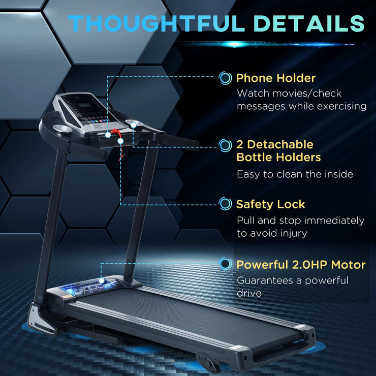 HOMCOM Motorised Folding Treadmill